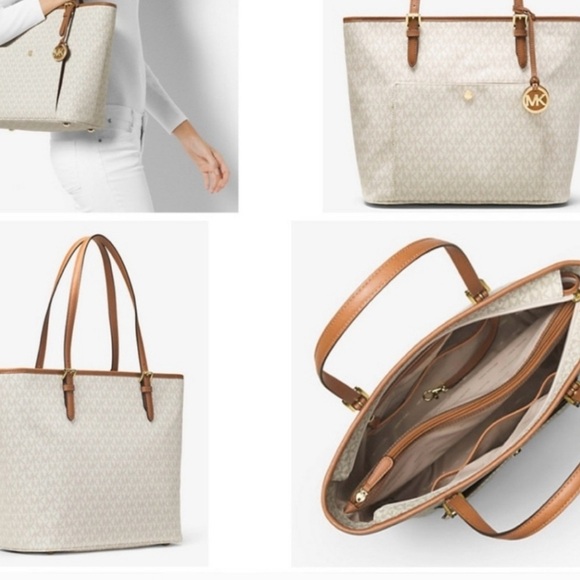Michael Kors Elegant Cream and Tan Tote EUC
No call outs - Picture 1 of 5